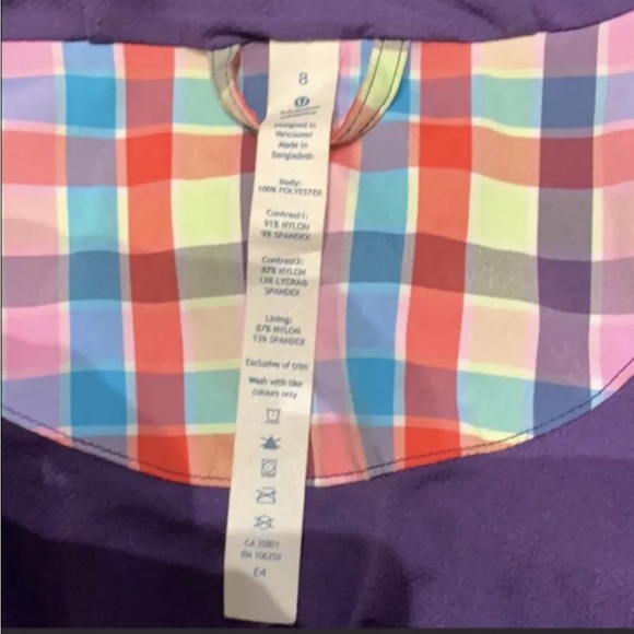 UBER RARE!🍒 LULULEMON SEAWHEEZE 2014 Special Edit Pass Me Plaid Jacket Sz.6,8 - Picture 12 of 15